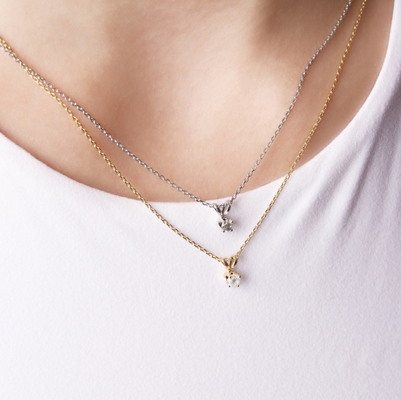 2 ct Lab‑Grown Diamond Solitaire Pendant in 14K Yellow Gold - Picture 7 of 8